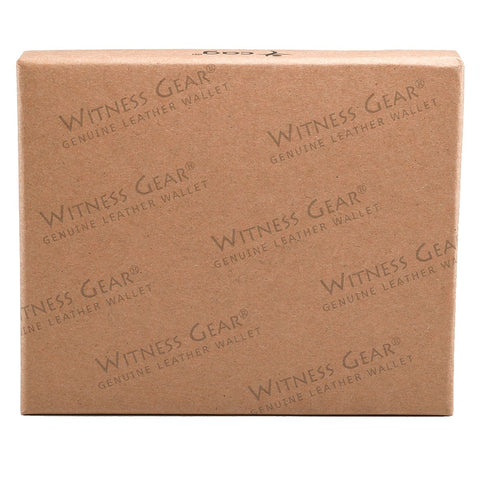 Wings Like Eagles Camel Tan Full Grain Leather Trifold Wallet