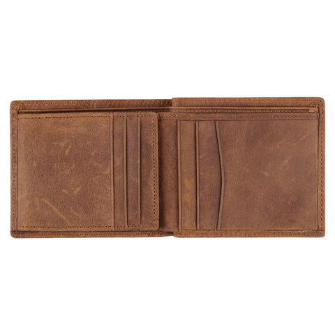 Men's Timber Spice Brown Full Grain Cowhide Leather Bifold Rhino Armor™ Wallet