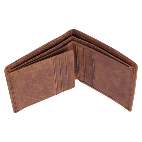 Men's Timber Spice Brown Full Grain Cowhide Leather Bifold Rhino Armor™ Wallet