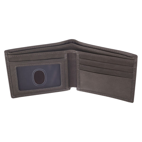 Be Strong in the Lord Charcoal-Brown Genuine Leather Wallet - Ephesians 6:10