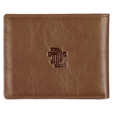 Be Strong and Steadfast Chestnut Brown Full Grain Leather Wallet - Deuteronomy 31:6