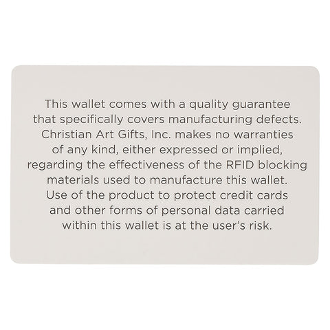 Be Strong and Steadfast Chestnut Brown Full Grain Leather Wallet - Deuteronomy 31:6