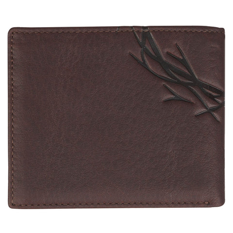 Crown of Thorns Espresso Brown Genuine Leather Wallet
