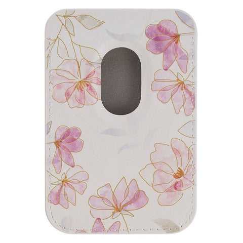 Walk by Faith Pink Cosmos Faux Leather Phone Wallet - 2 Corinthians 5:7